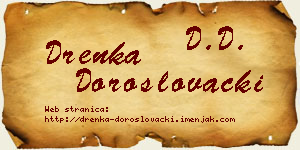 Drenka Doroslovački vizit kartica